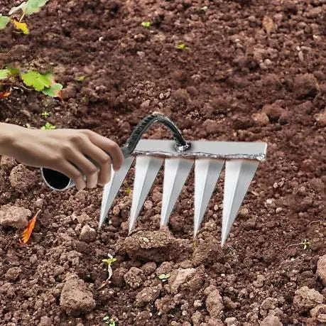 5 Teeth Carbon Steel Garden Weeding Tool