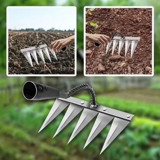 5 Teeth Carbon Steel Garden Weeding Tool